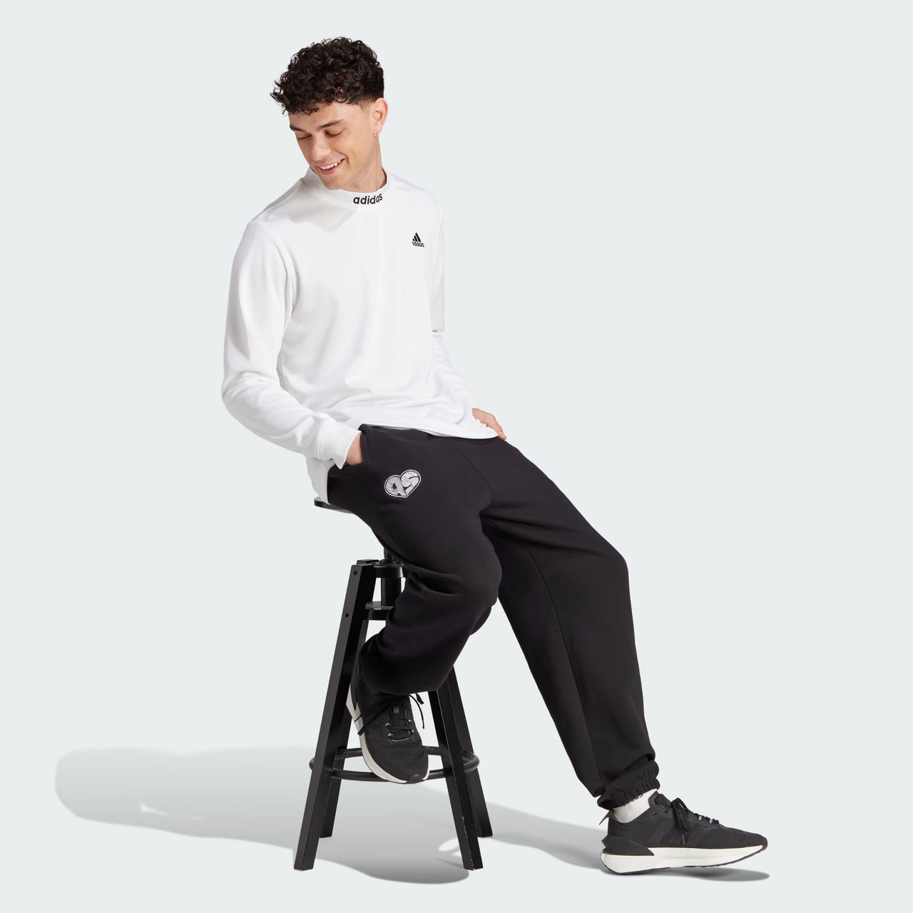 COLLEGIATE MESH BACK LONG SLEEVE T-SHIRT HY1283