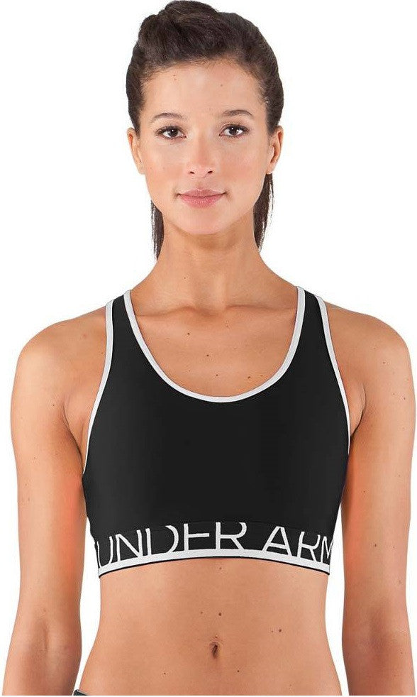 Under Armour Women's HeatGear Sports Bra (Black / White) 1236768