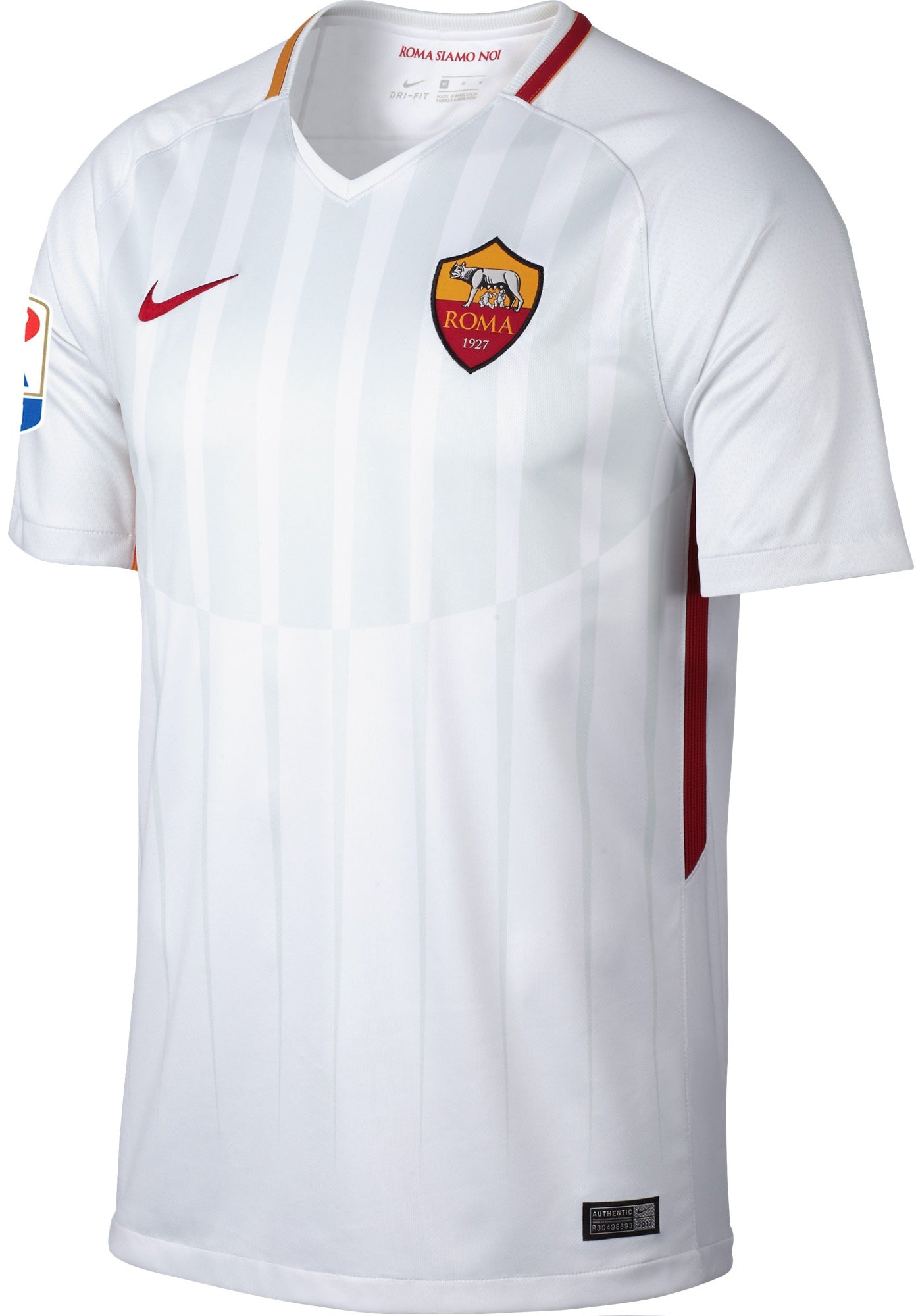 NIKE 847283-100 AS Roma Football Soccer Away Shirt 2017-18