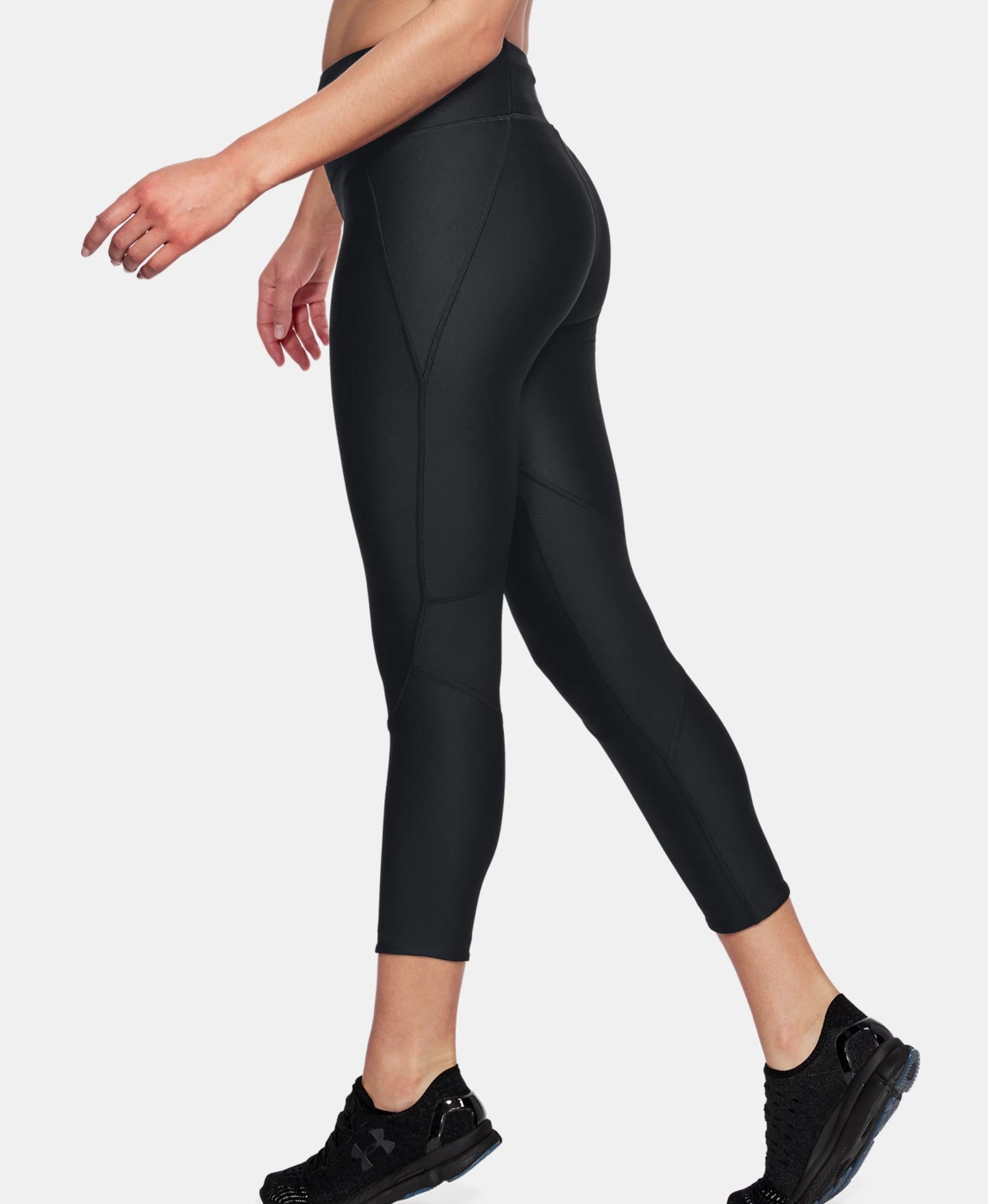 Under Armour, Pants & Jumpsuits, Under Armour Fly By Leggings Womens S  Small Black White Mesh Detail Pull On