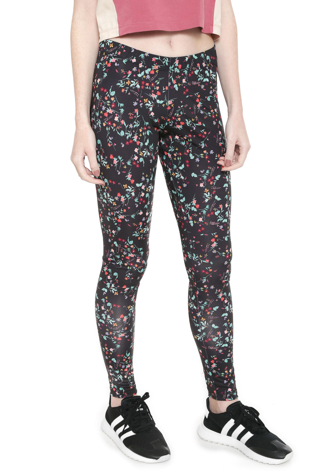 Stylish adidas Originals Leggings with Floral and Bird Pattern