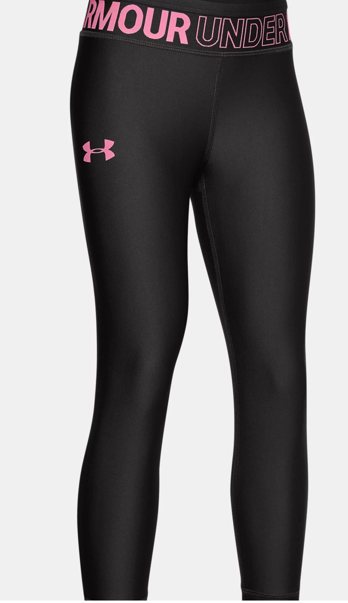 Under Armour Headgear Mesh-Trimmed Ankle Leggings Title: XS/Charcoal